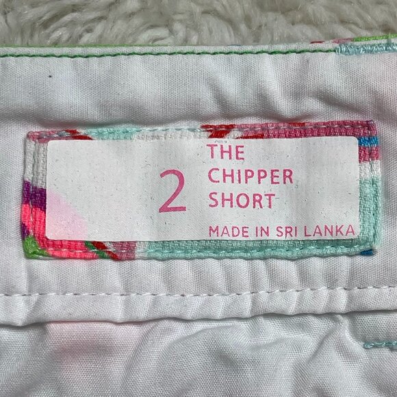 Lilly Pulitzer Women's Pink Blue 100% Cotton The Chipper Floral Short Size 2 - Picture 5 of 8